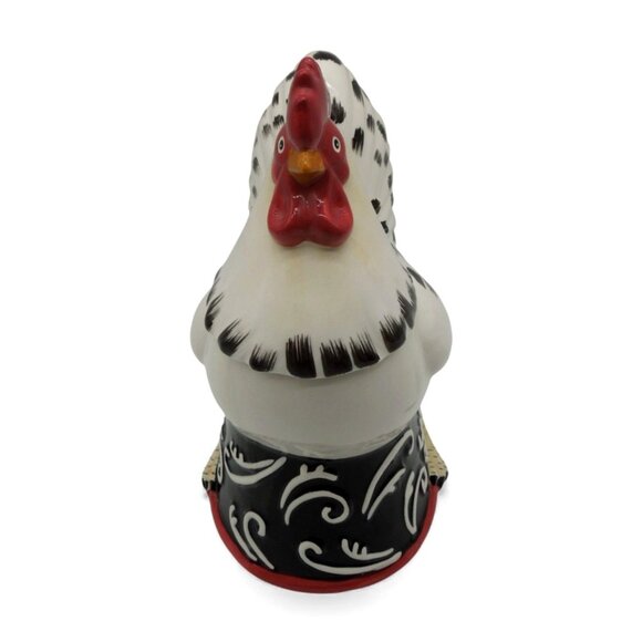 TOSCANA Adamo Ceramic Rooster Cookie Jar Italy Rustic Farmhouse 10" - As Is - Picture 4 of 15